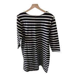 Old Navy Striped Tunic Top 3/4 Sleeve Casual Everyday Black White XL‎